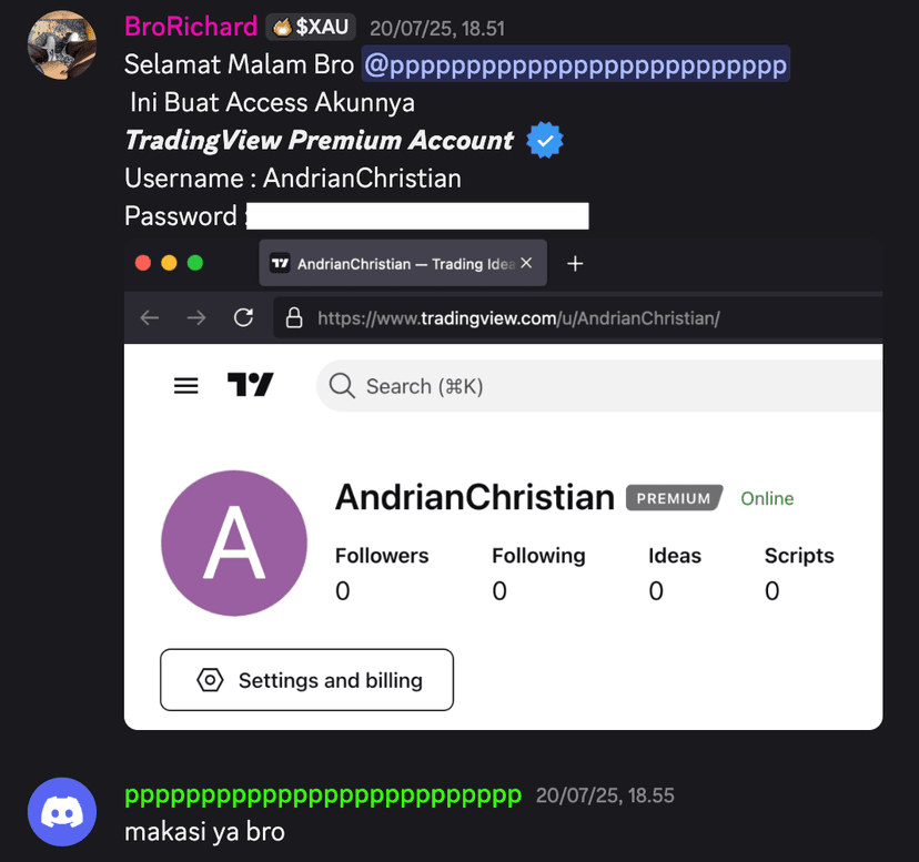 Tampilan TradingView Premium 2